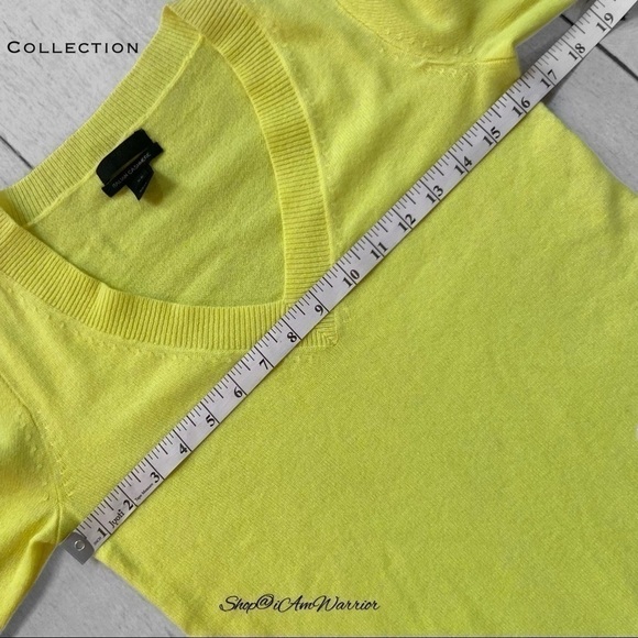 J.Crew Collection neon yellow citrus Italian cashmere sweater *shop@iamwarrior - Picture 7 of 10
